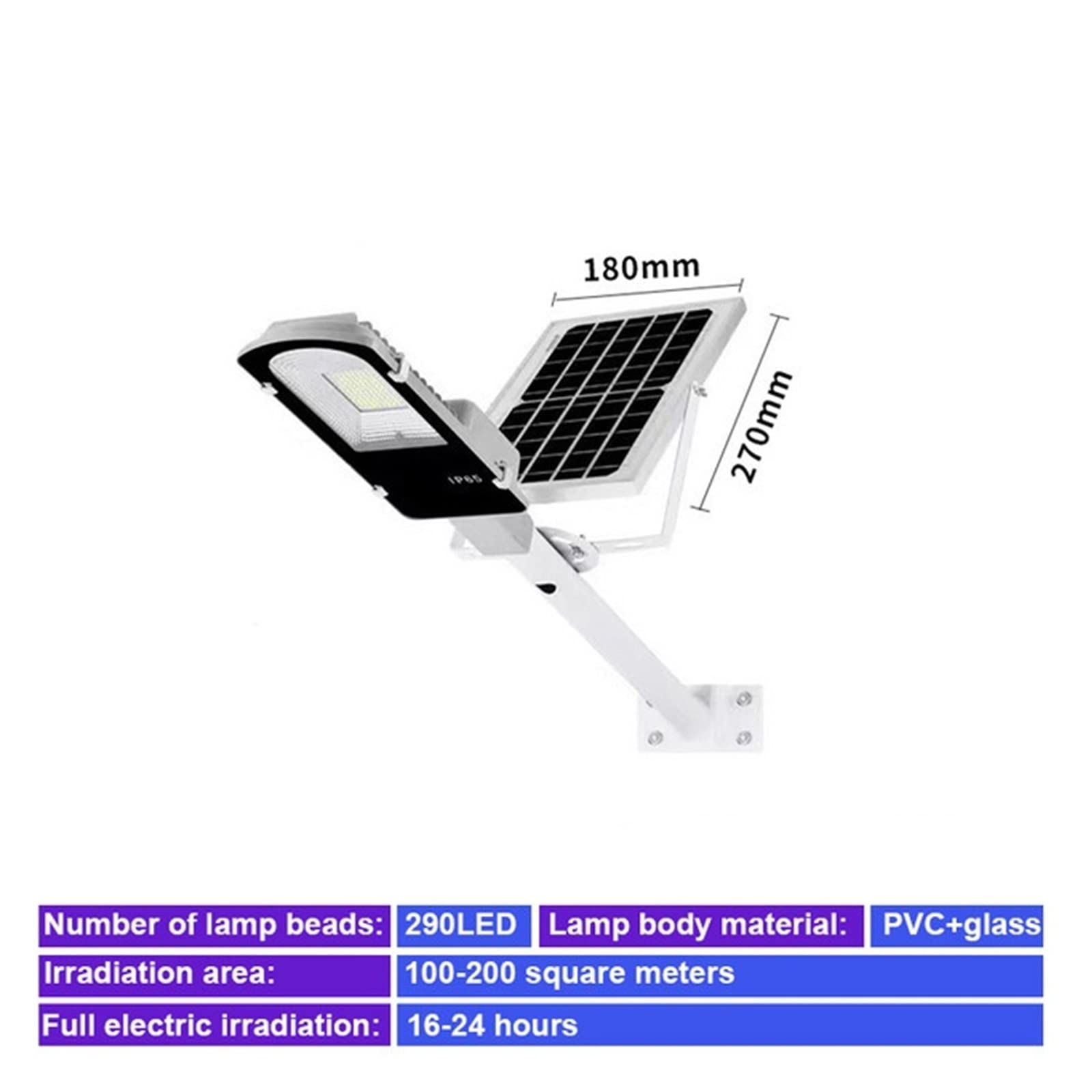 Luces de calle solares divididas Luz solar LED for exteriores con control remoto Lámpara pared impermeable IP65 for jardín,Ahorro de energía