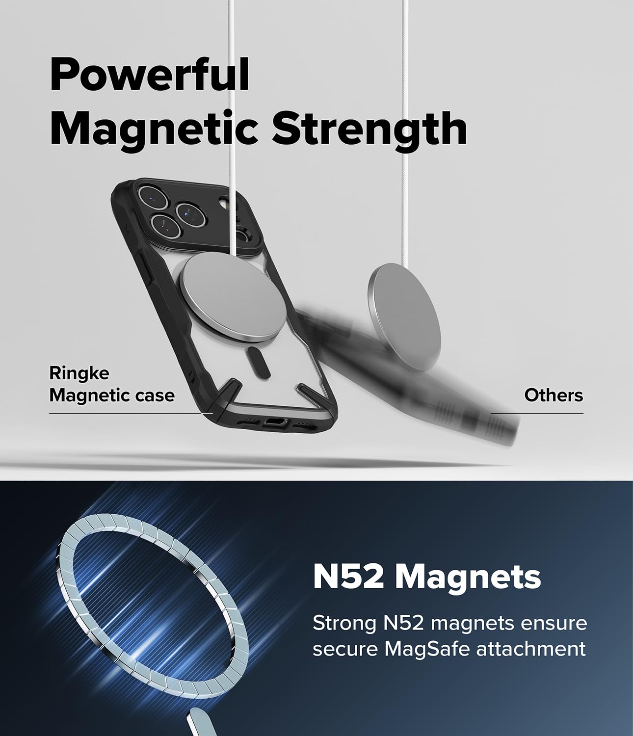 Ringke for iPhone 18 Pro / 17 Pro Case Back Cover [Fusion-X Magnetic Black] — Amazon image 3