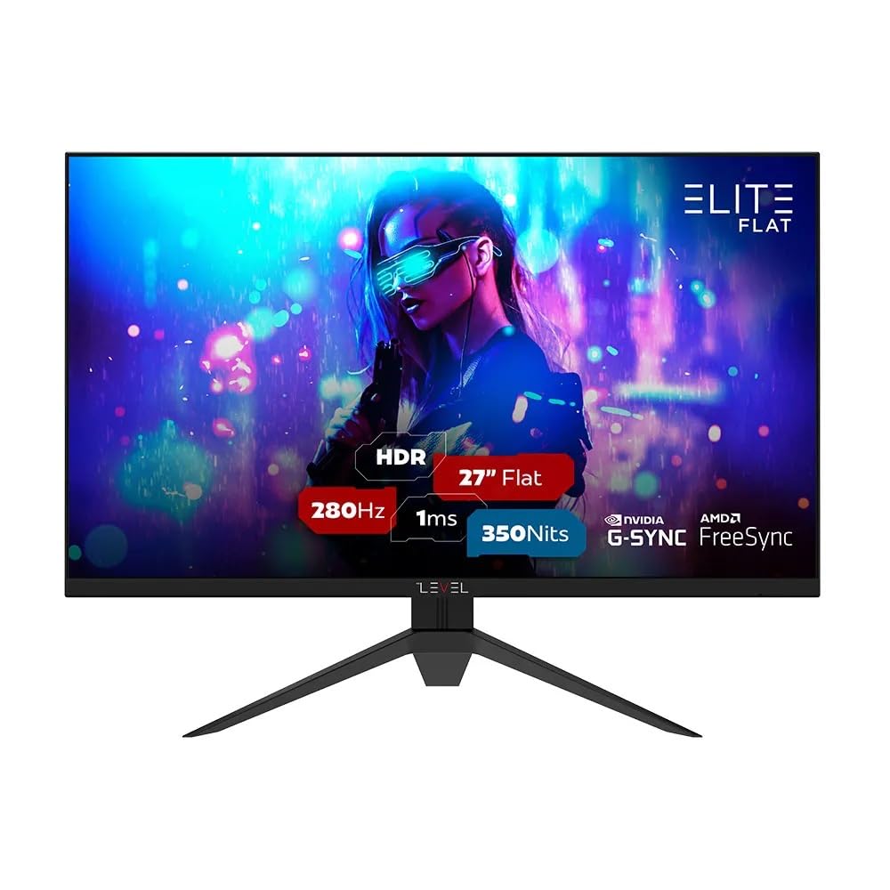 Monitor Gamer Hi Level Elite Flat 27" ELED, 280Hz, 1ms, HDR, Freesync e G-sync, Preto - W2709SE-V2