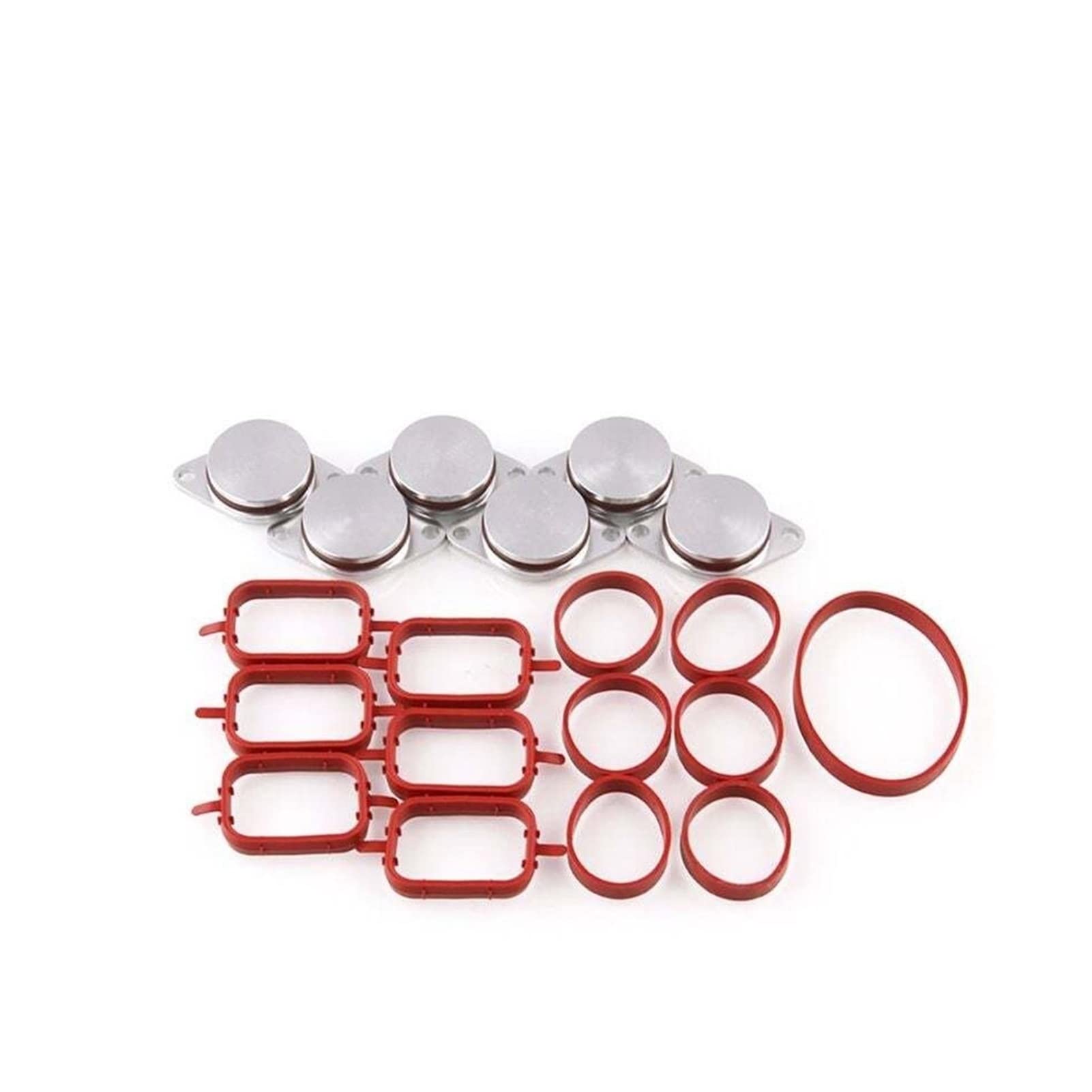 YELEMEABHB 6x33MM Bungs Diesel Engine Swirl Blanks Flaps Pads Repair Delete Kit With Intake Manifold Gaskets M57 535D 335D X5 X6 Compatible With BMW Automotive intake manifold