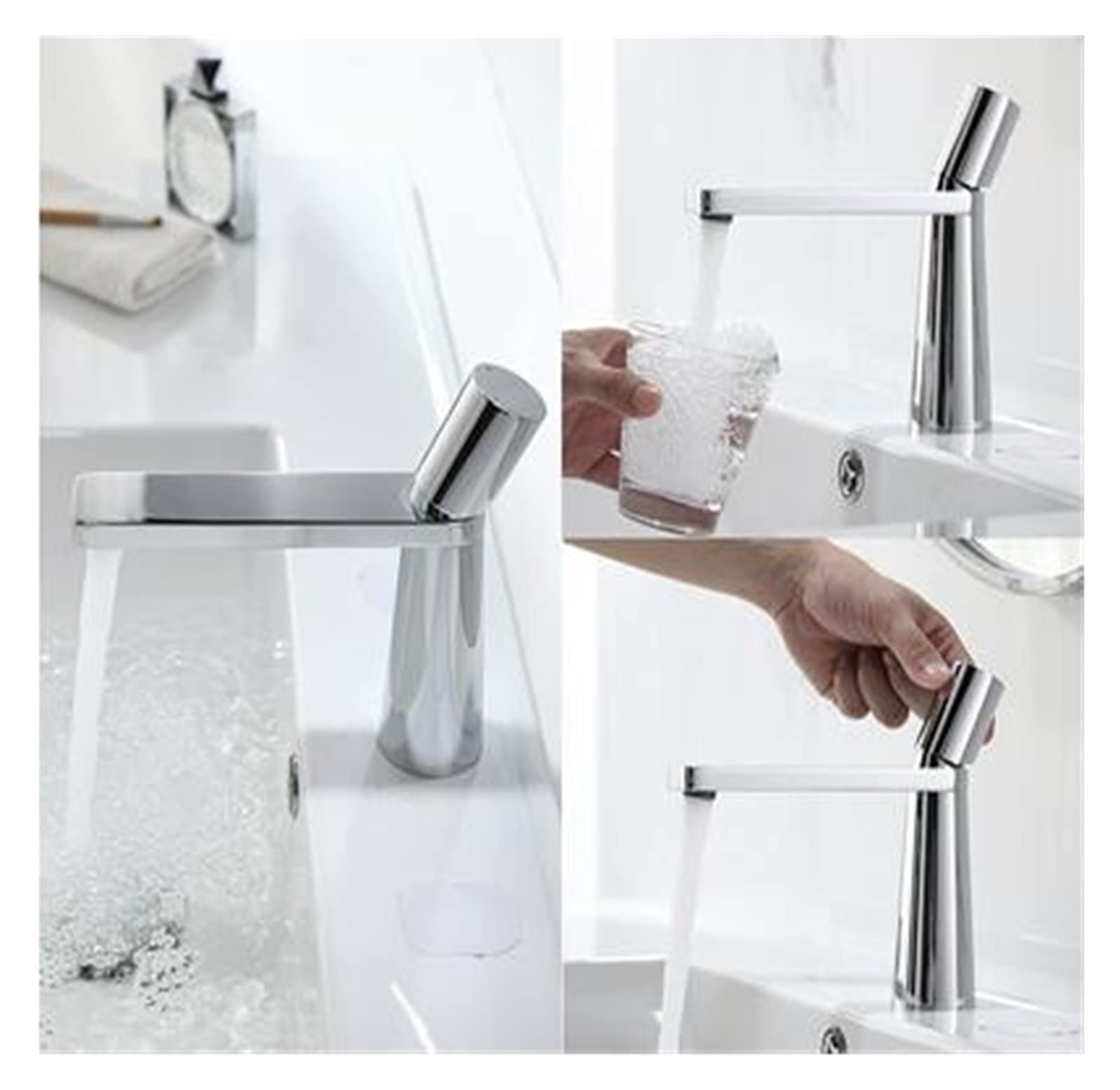 Robinet d'eau cascade anti éclaboussure pour évier et vasque de salle de bain