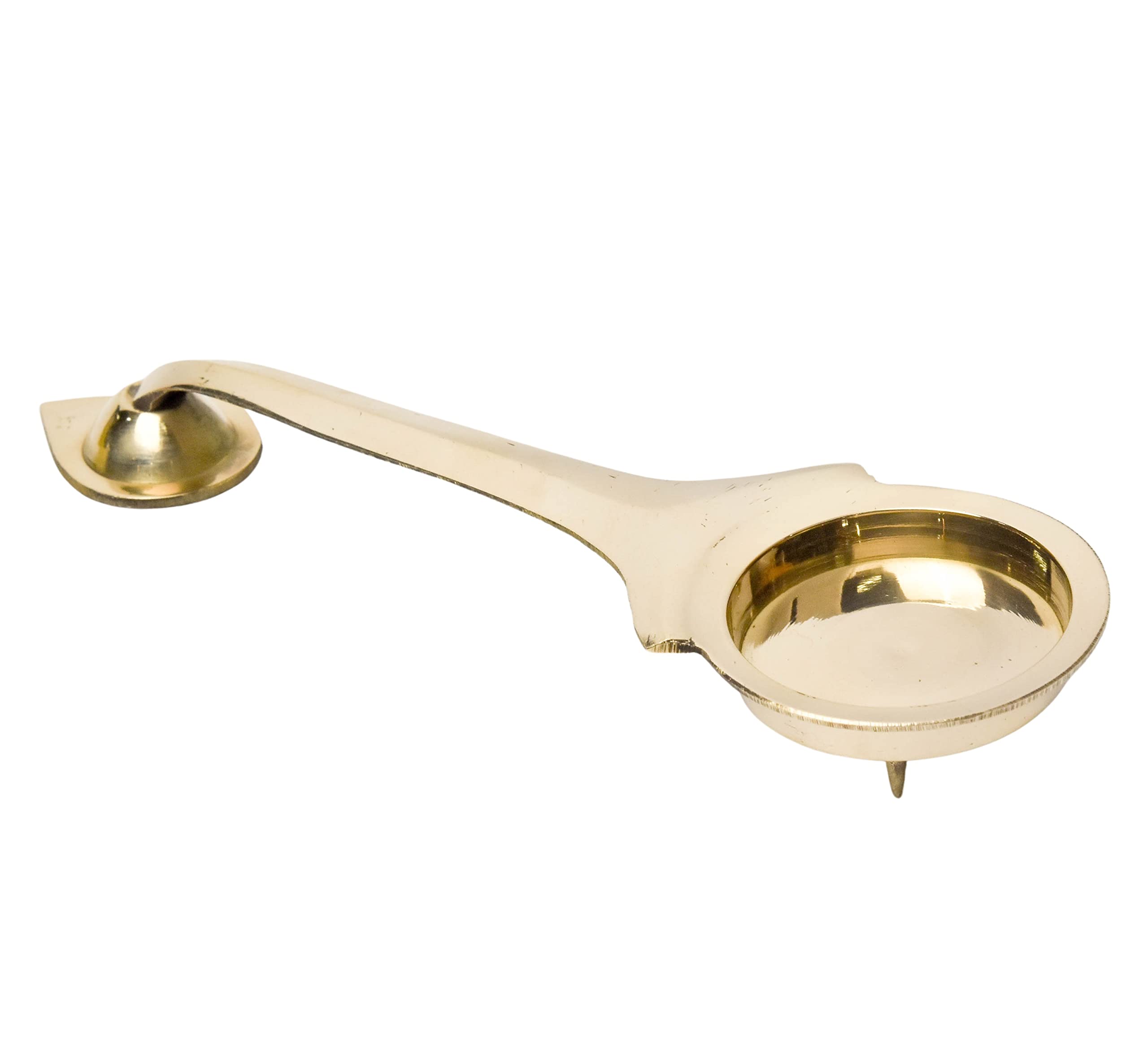 Bhimonee Decor 1-Inch Pure Brass Aarti Diya – Traditional Deepak for Pooja, 140g