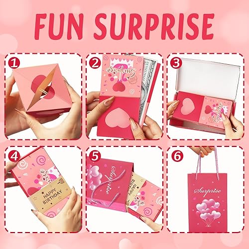 Miniatura 4 de Caja de regalo sorpresa de cumpleaños, caja de regalo sorpresa para dinero, caja sorpresa de explosión, caja de regalo de explosión en efectivo,