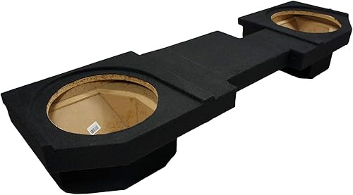 ASC compatible con Dodge Ram QuadCrew Cab Truck DTB-2X12-QUAD-UP 2002-12 con caja de subwoofer dual de 12 pulgadas