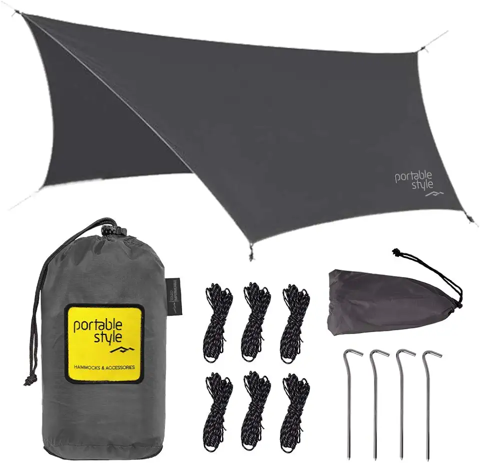 OUTROS Toldo Tarp Impermeável 6000mm Abrigo Acampamento Barraca Teto Portátil