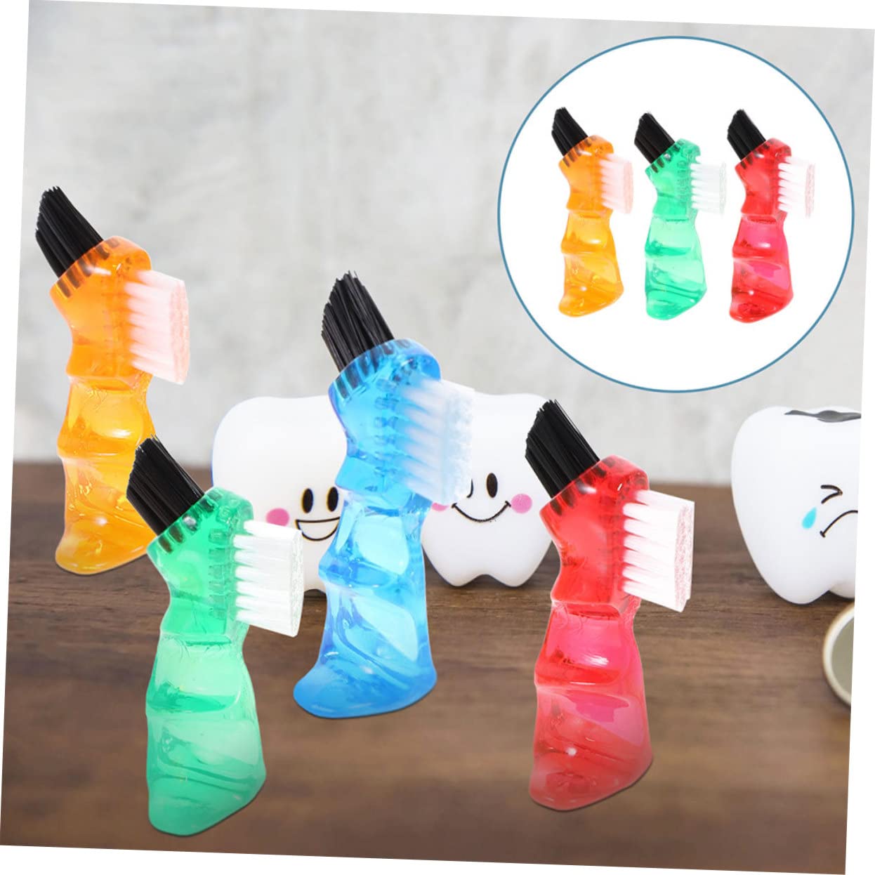 Cepillo de Limpieza para Postiza Mini Práctico, 3 Piezas