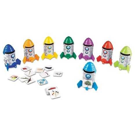 Learning Resources Rhyme and Sort Rockets, Build Language Skills, Rhyming Games for Kids, Ages 4+