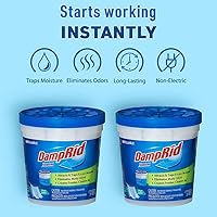Vista 4 de DampRid Pure Linen Refillable Moisture Absorber - 10.5oz cups - 2 pack – Traps Moisture for Fresher, Cleaner Air