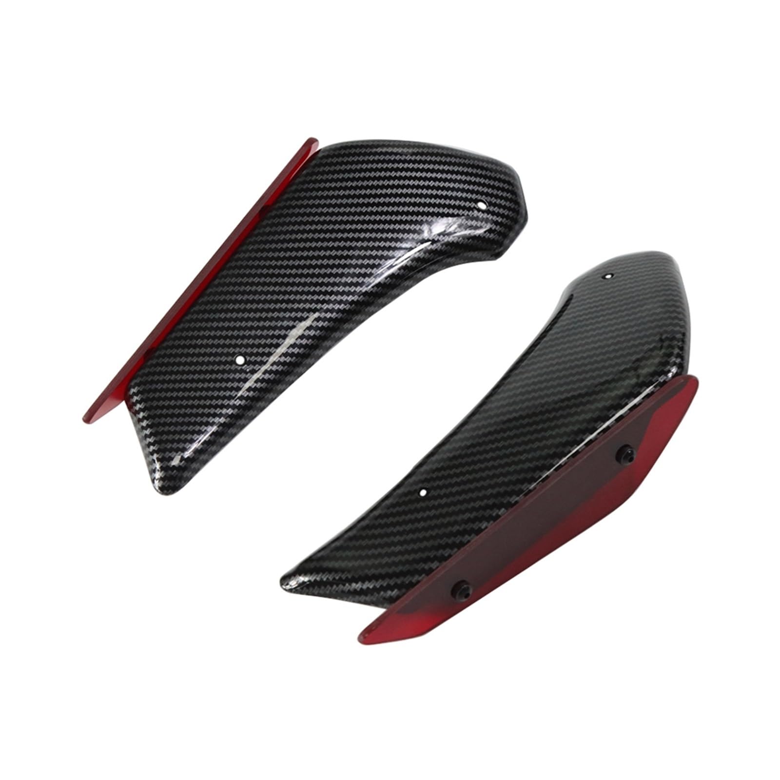 Aileron Ninja 400 look carbone rouge avec appui aérodynamique premium