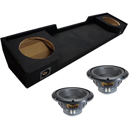Alpine Compatible with 1988-1998 Chevy C/K Extended Cab Sealed Dual 10" W10S4 Loaded Subwoofer Stereo Sub Box Enclosure Car Audio Bundle 500W RMS 4 Ohm