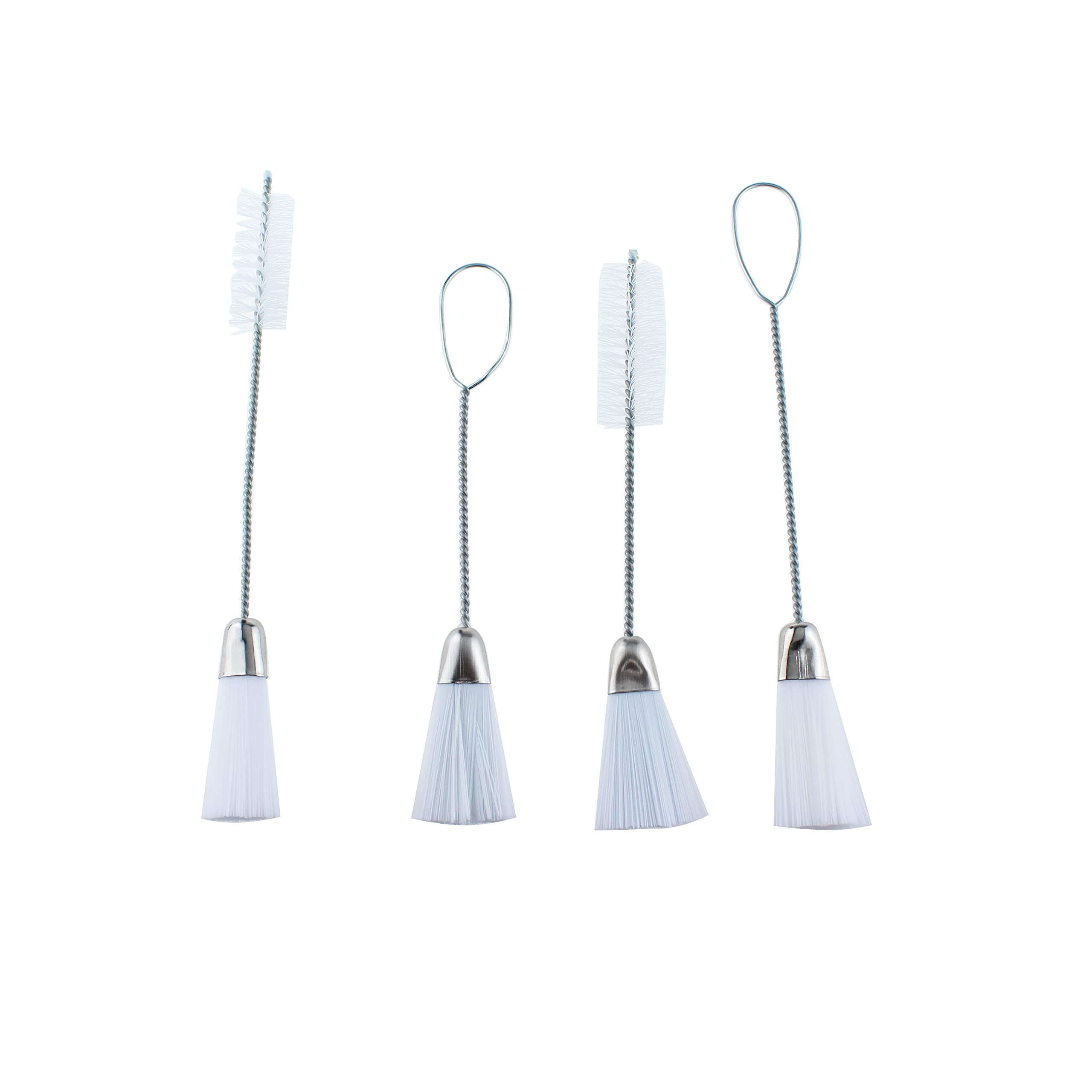 TAODAN Set 4 Spazzole Multiuso: Pulizia Macchina Da Cucire, Computer E Tastiere. Testine In Nylon E Acciaio, Di Varie Dimensioni