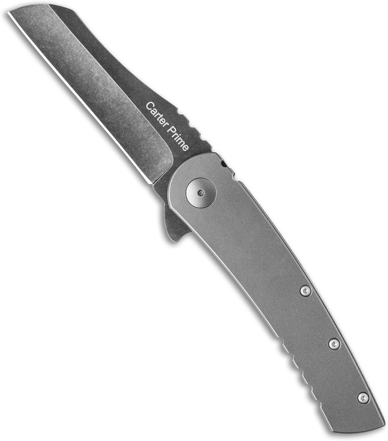 Ontario Knife OKC Carter Prime Titanium Flipper Knife, 8", Gray/Silver