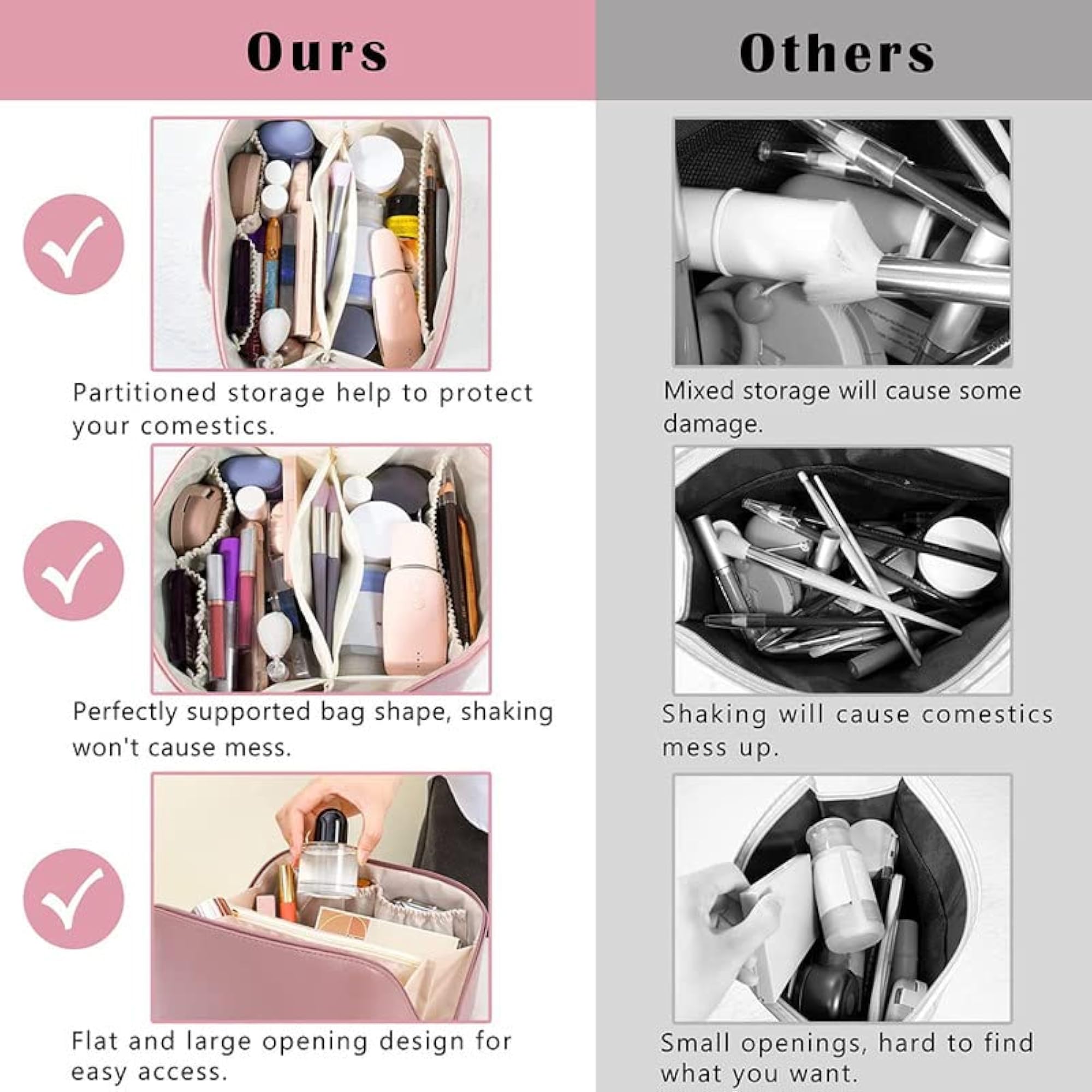 Large Capacity Travel Cosmetic Bag for Women