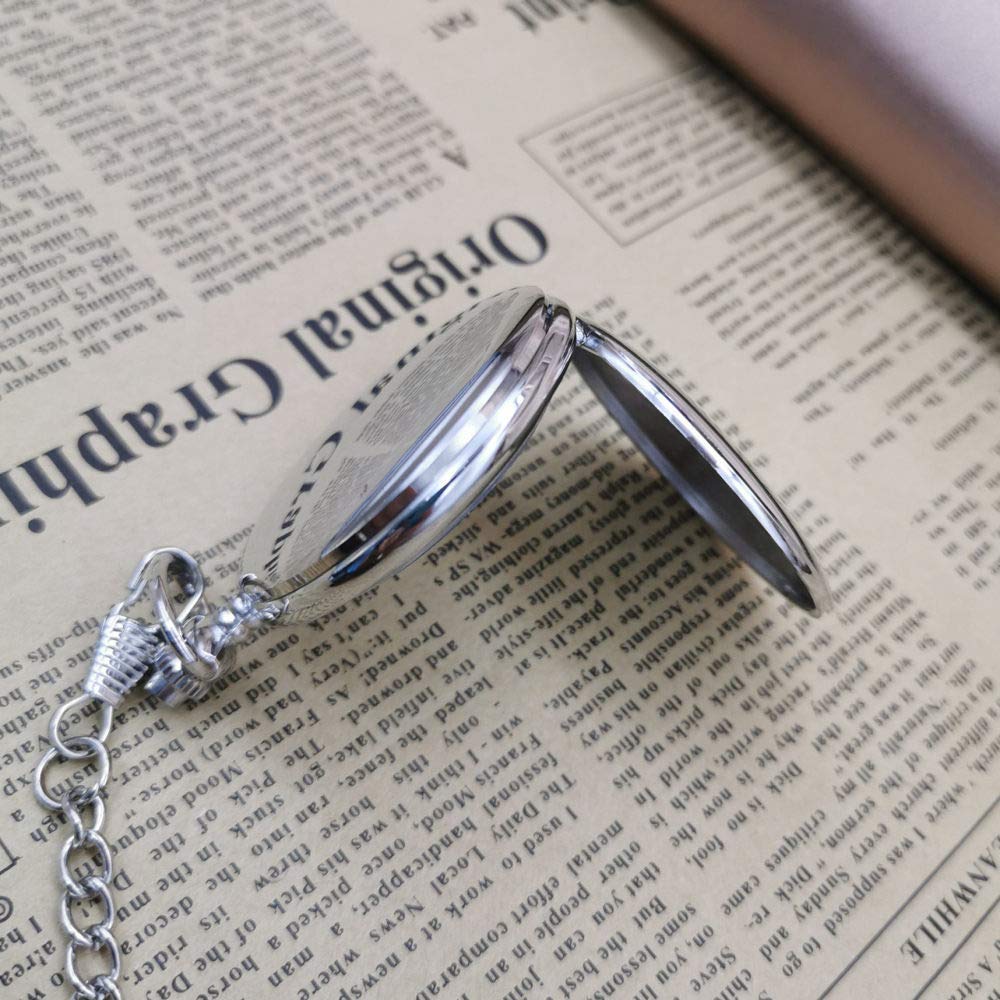 Orologio Da Tasca Da Uomo E Donna Al Quarzo Doppio Argento - Foto 10