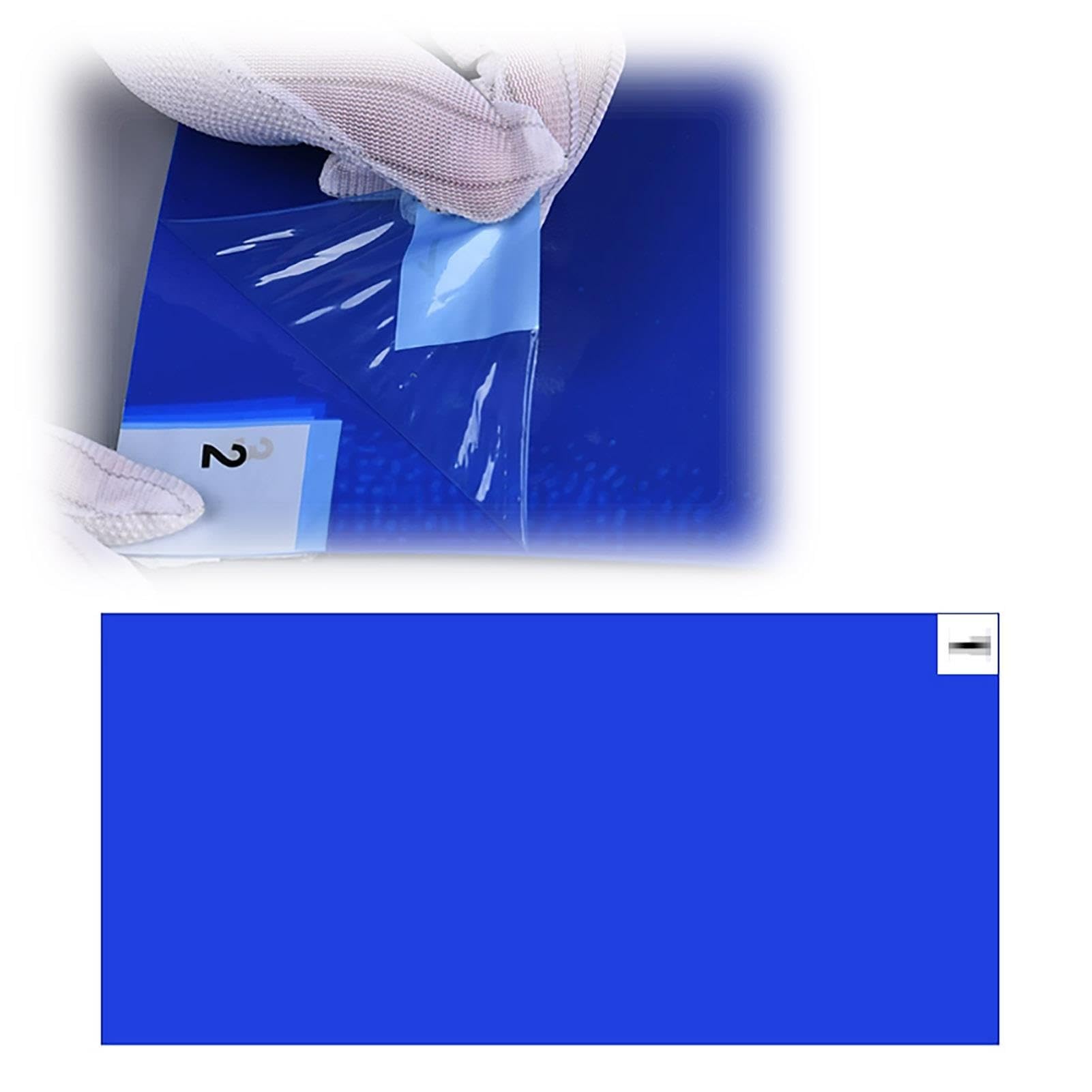 Abziehbare Klebe-Trittmatte, 300 Blatt, Reinraum, Sohlen, Blau, 10 St.