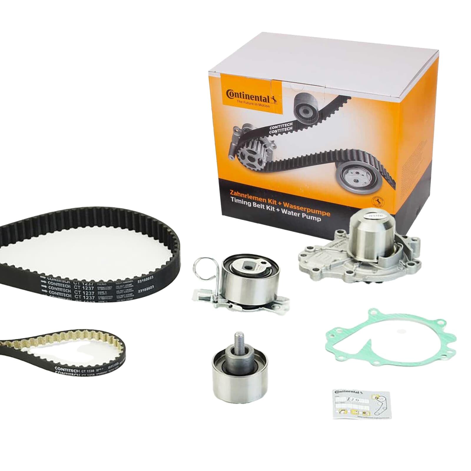 Kit distribution avec Pompe à eau Continental CT1237WP2PRO courroie galet moteur thermique