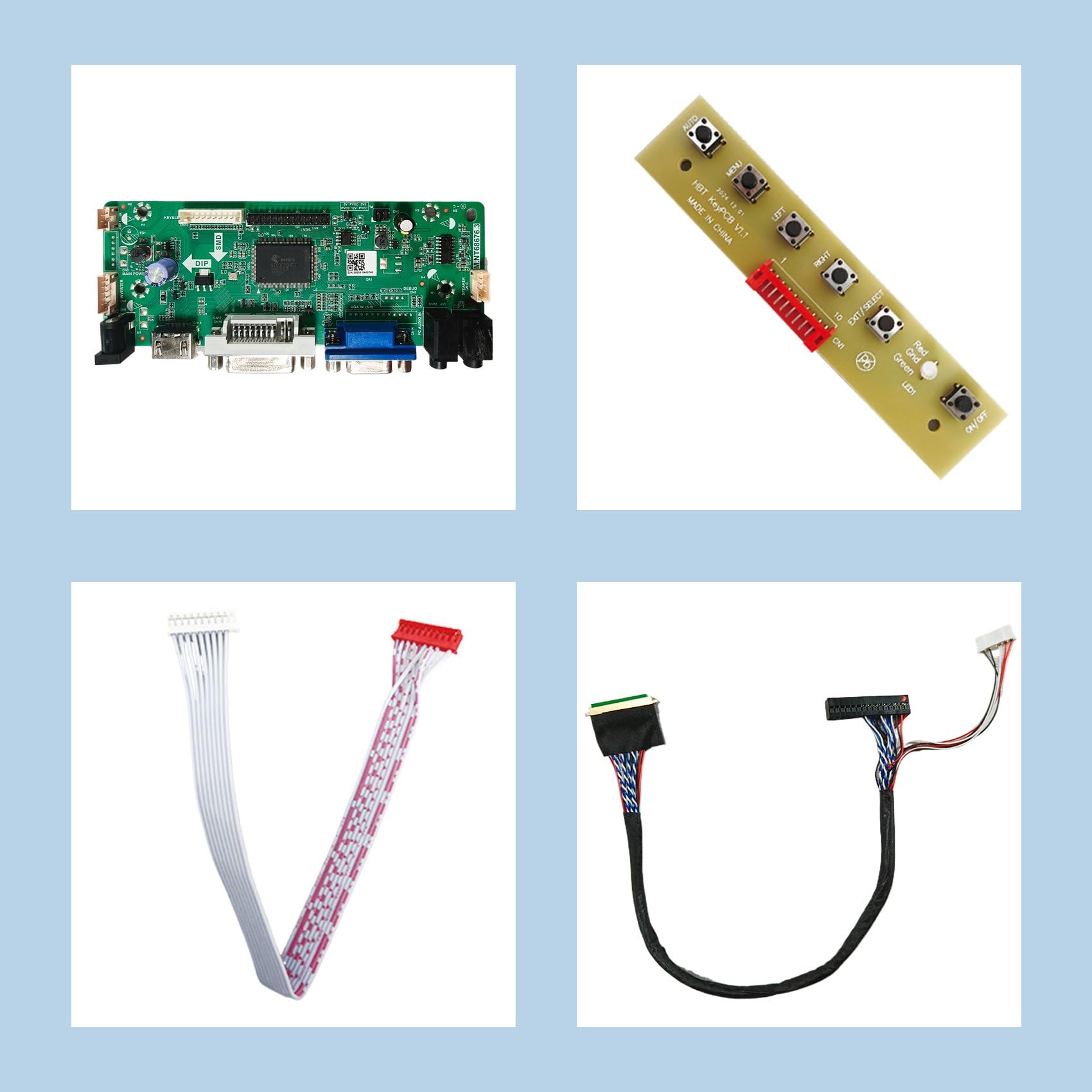 VSDISPLAY Placa controladora H/D DVI VGA LCD para G101ICE-L01