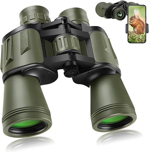 Miniatura 8 de Prismáticos compactos de 20 x 50 pulgadas con visión nocturna de poca luz telescopio impermeable profesional y diario HD para caza al aire libre