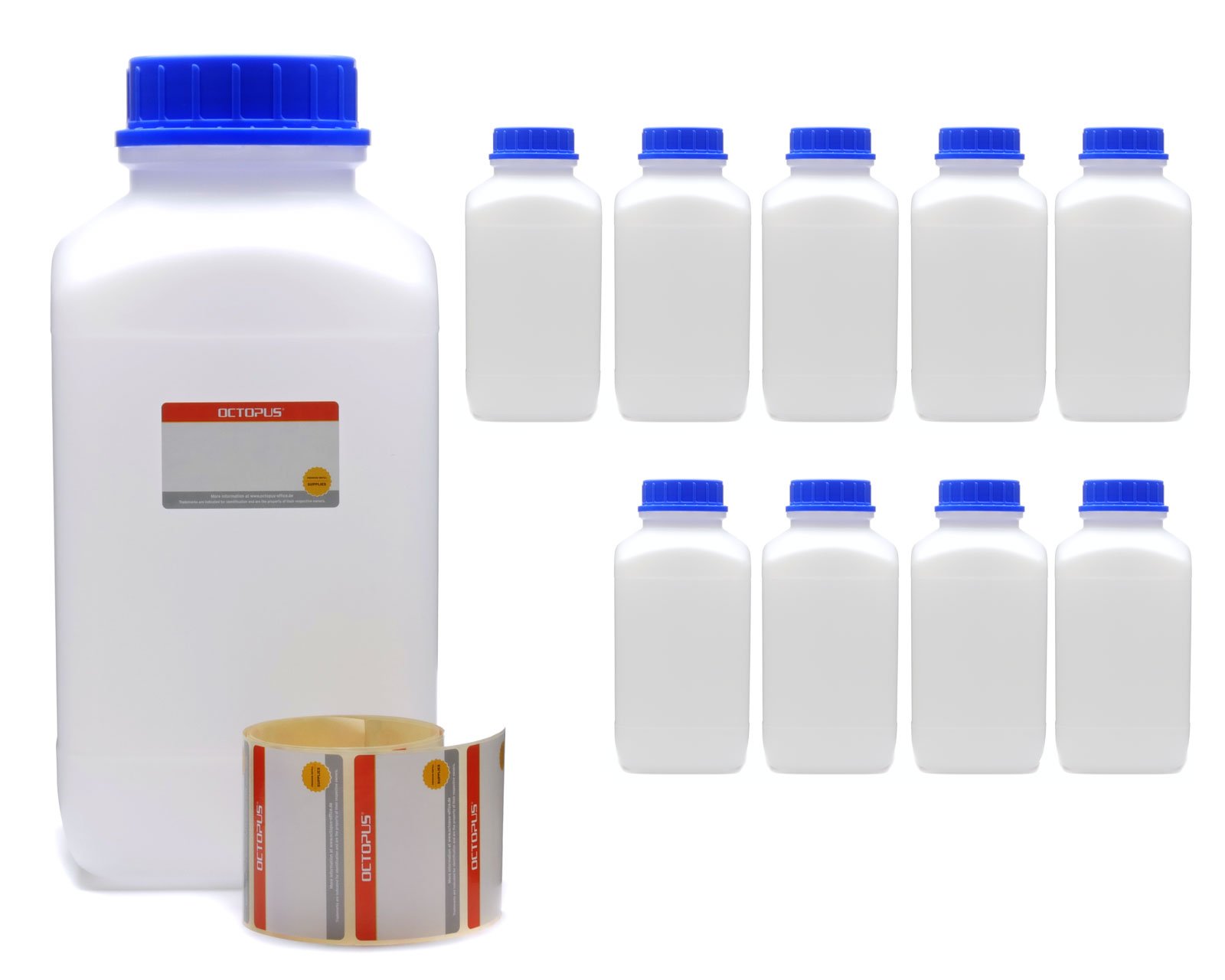 Parent butelki z szeroką szyjką z niebieską pokrywką 4000 ml 10 X