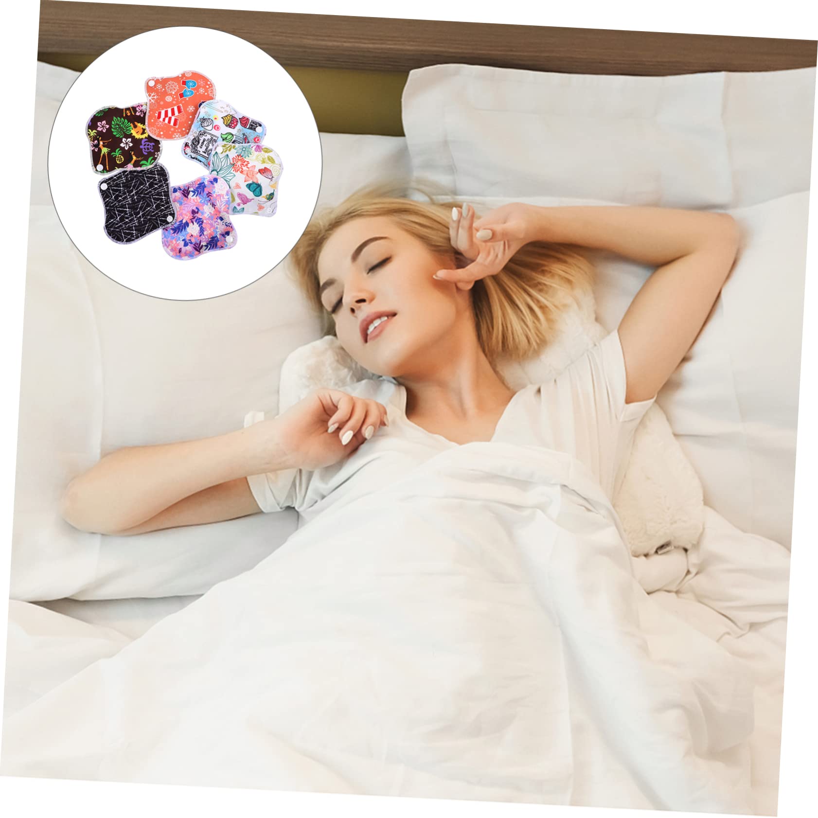 minkissy 2 Set Di Assorbenti Mestruali Comodi Assorbenti Riutilizzabili Lavabili Da Donna