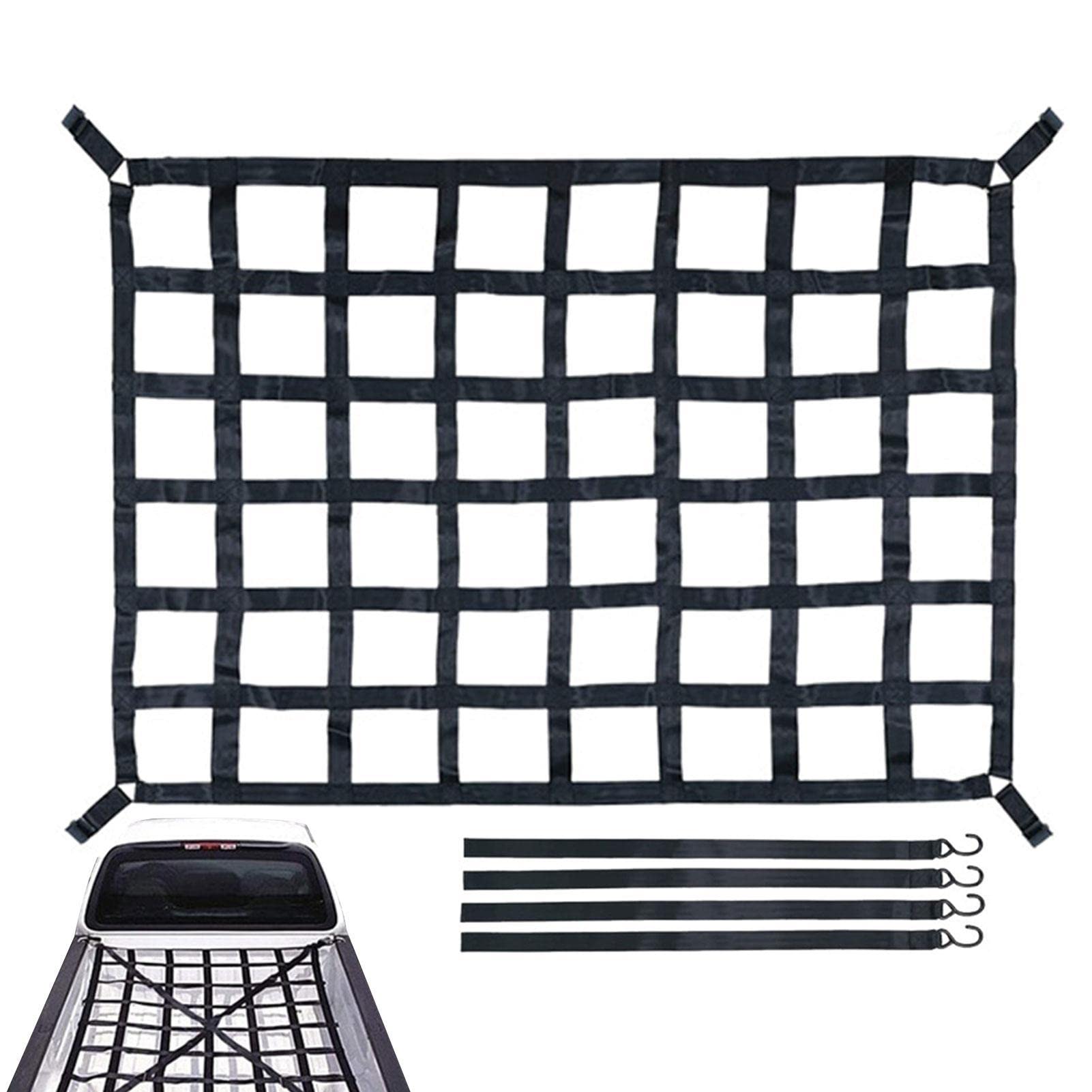 Gepäcknetz für Dachträger - 4" x 4" Dachträger-Gepäcknetz Heavy