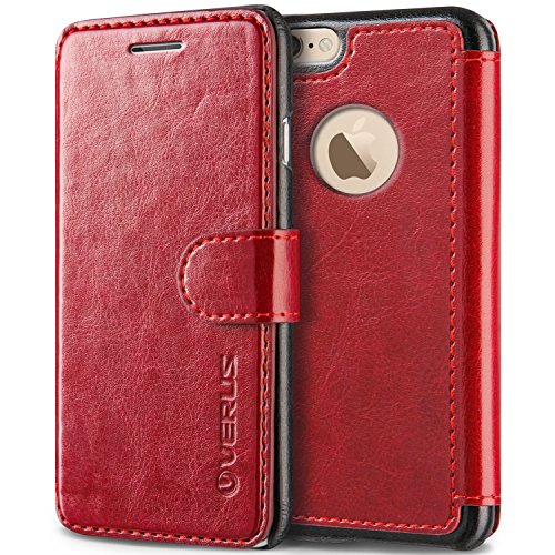 iPhone 6 Case, Verus [Layered Dandy][Wine Red] - [Premium Leather Wallet][Slim Fit][Card Slot] For Apple iPhone 6 4.7