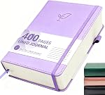 Hoci Poci Lined Journal Notebook, 400 Pages Thick Journal for Writing, A5 Hardcover Leather Notebook with 100Gsm College Ruled Paper for Women Men Work Note taking, 5.8" x 8.4", Purple