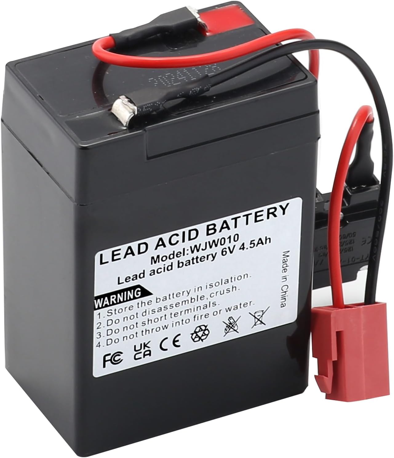 6V 4.5Ah Lead Acid Rechargeable Battery, Replacement Battery Compatible with Kids Trax Rideamals Horse Toddler Quad Rollplay Flex Kart Steam Train Dragon Mini Quad PJ Masks Child Ride-On Car