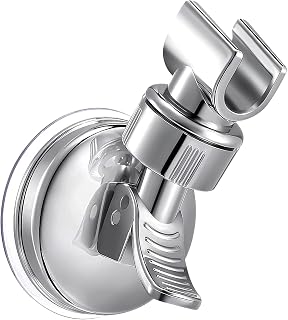 FRJHBS Adjustable Shower Head Holder,Wall Mount Handheld Shower Head Holder with Strong Suction Cups,Removable Shower Head Bracket for Bathroom