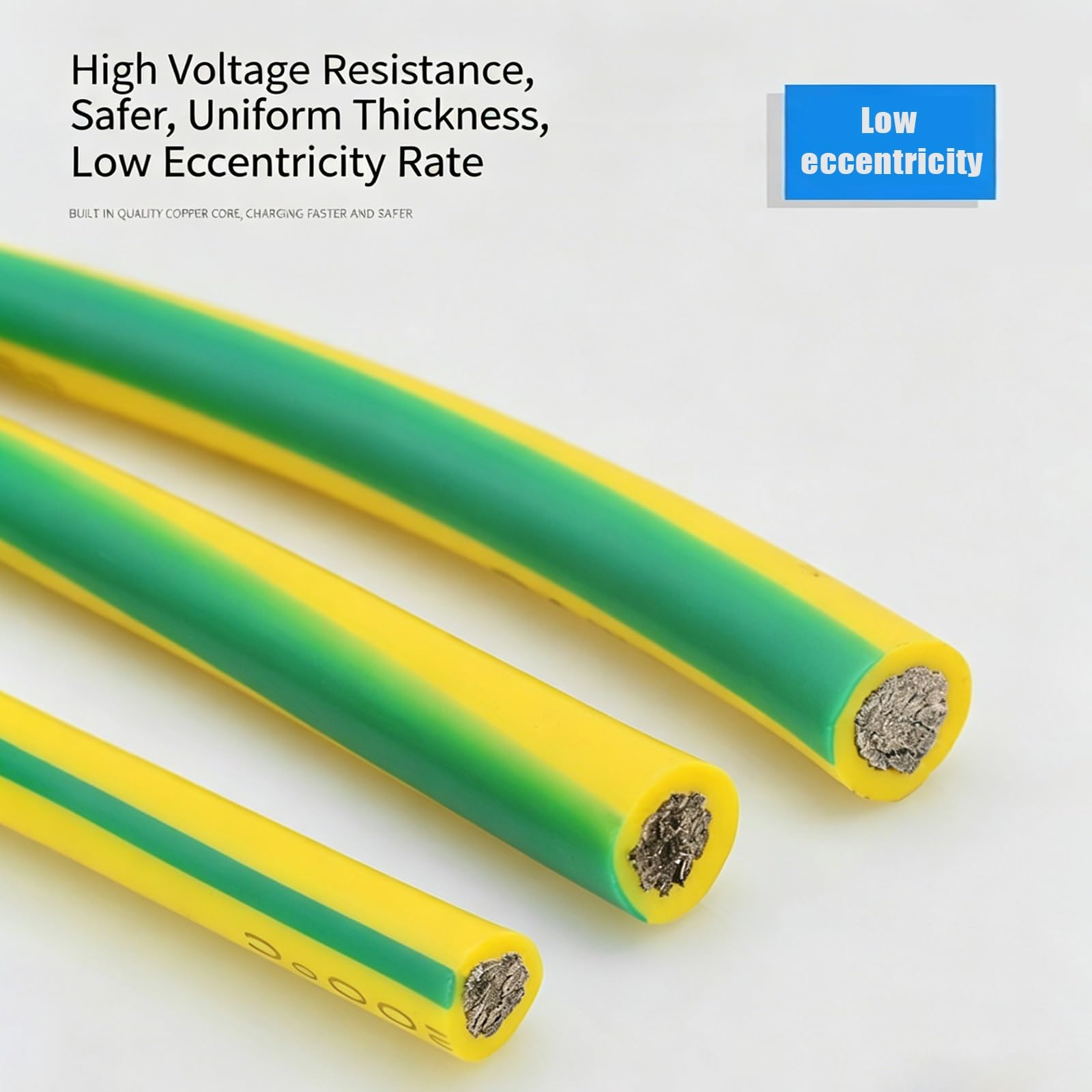 Cable De Tierra De Silicona 12/10/8/6/4/2 AWG Núcleo De Cobre Estañado 0.08mm Hilo Fino -60 A 200℃ Resistente Altas Y Bajas Temperaturas Cable Flexible(10AWG,320FT)