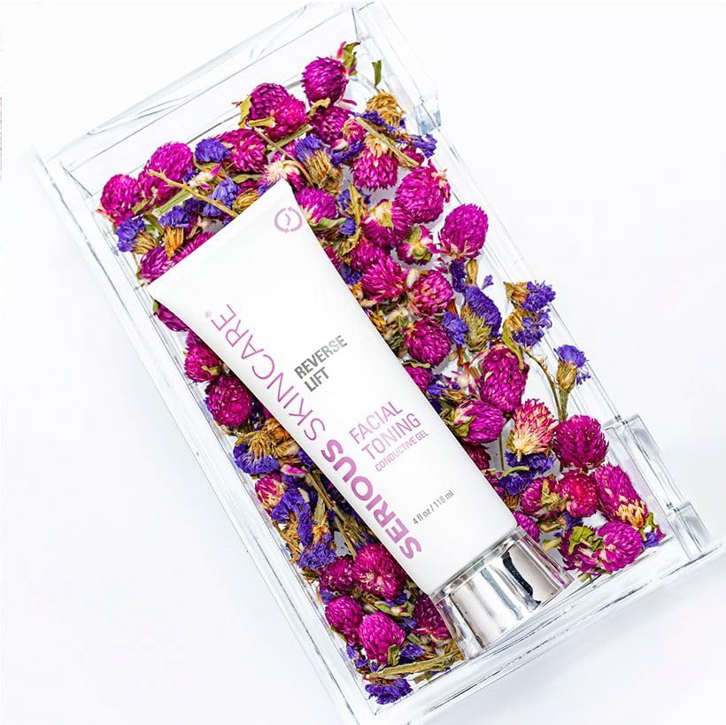 Collagen Based Conductive Activator Gel for Use with Face Microcurrent Toning, Body Contouring, RF Facial Machine - Hydrating Non-Sticky Formula - Easy Glide - Serious Skincare Reverse Lift 4 oz - Image 9