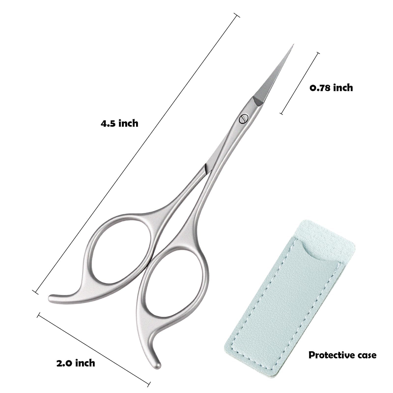 Tijeras para cutículas de uñas de cola de mariposa: más estables, antideslizantes, multifacéticas, con chorro de arena, cortador de cutículas de acero inoxidable, kit de manicura para cejas