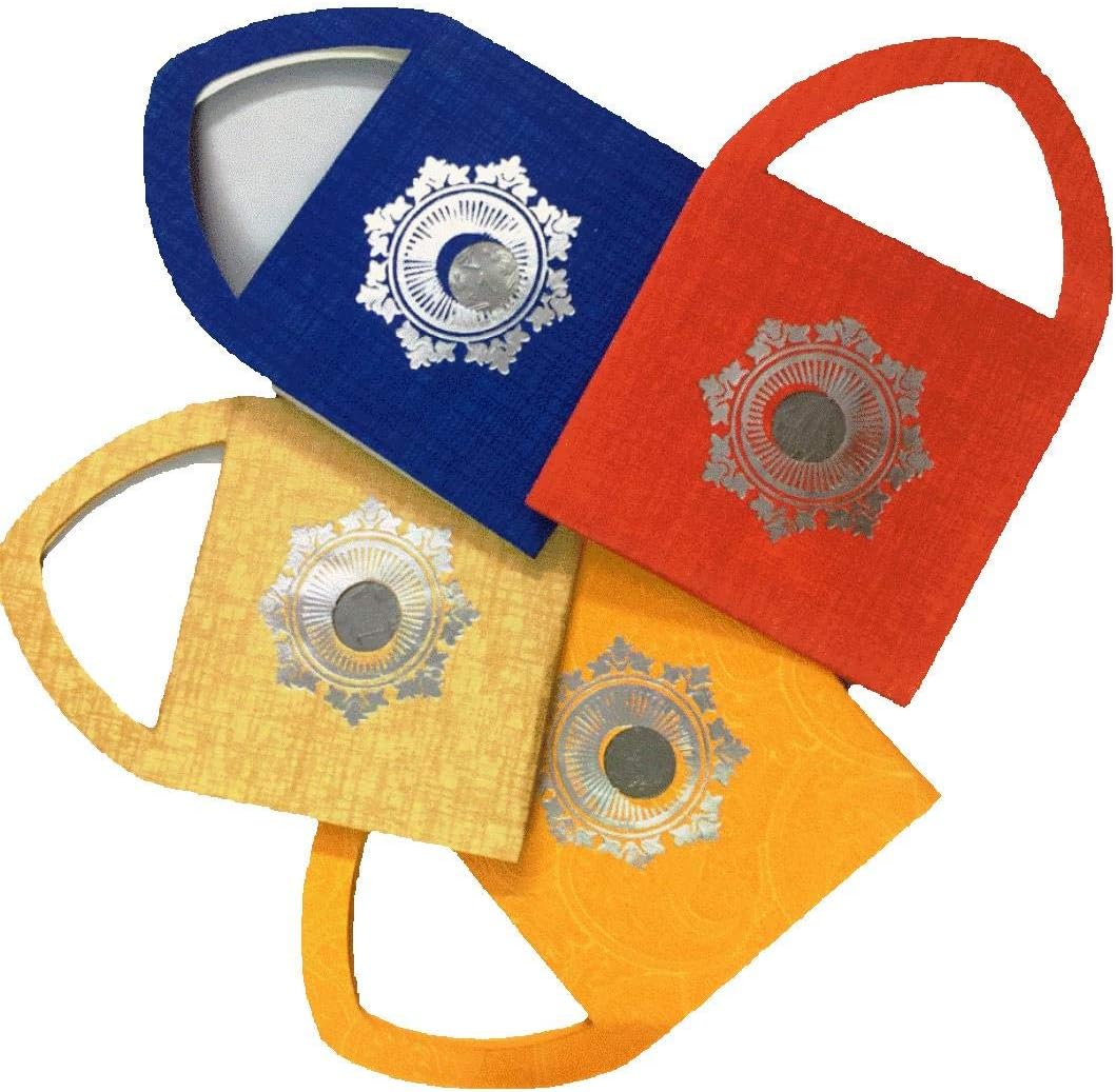 Pack of 40 Shagun Envelopes with Coin Small Pocket Size