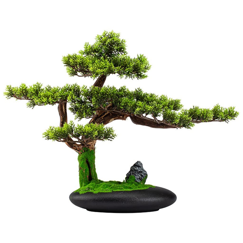 ULTRAWAVE Faux Tree Artificial Bonsai Simulation Green Plant Tree Fake Welcome Pine Desktop Porch Trees for Home Decor Indoor Faux Plants Indoor