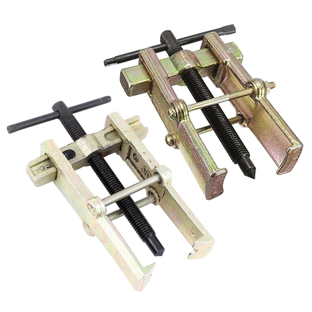 Juego profesional de 2 extractores de rodamientos de engranajes, kit reversible de mandíbula ajustable de 4 y 6 pulgadas para coche, herramienta de acero resistente, para extracción de