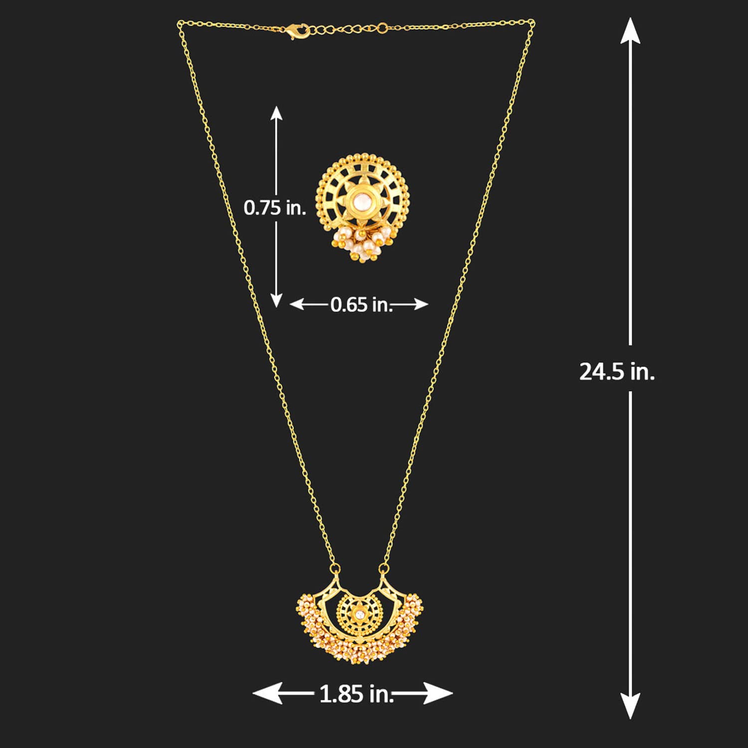Veerangana Antique Style Necklace Set