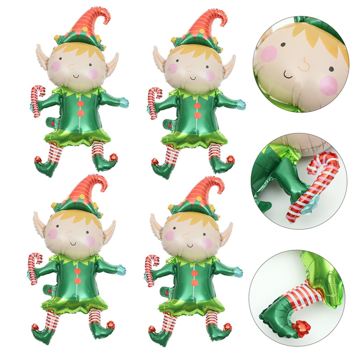 Cabilock 50pezzi Palloncini Natalizi in Alluminio Di Zucchero Decorazioni Per Feste Di Natale Compleanni Shower e Celebrazioni