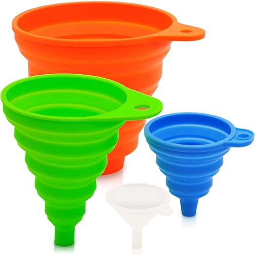4 Different Sizes Kitchen Funnel, Funnels for Filling