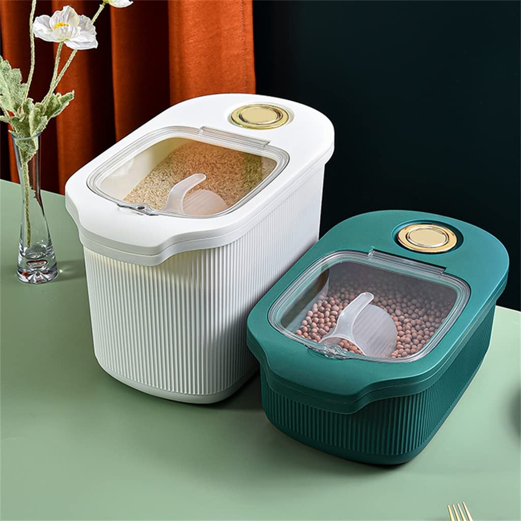 Contenitore da cucina 5 kg 10 kg Scatola di riso Scatola sigillata per cereali Scatola di conservazione per la casa Scatola di conservazione per alimenti per animali domestici