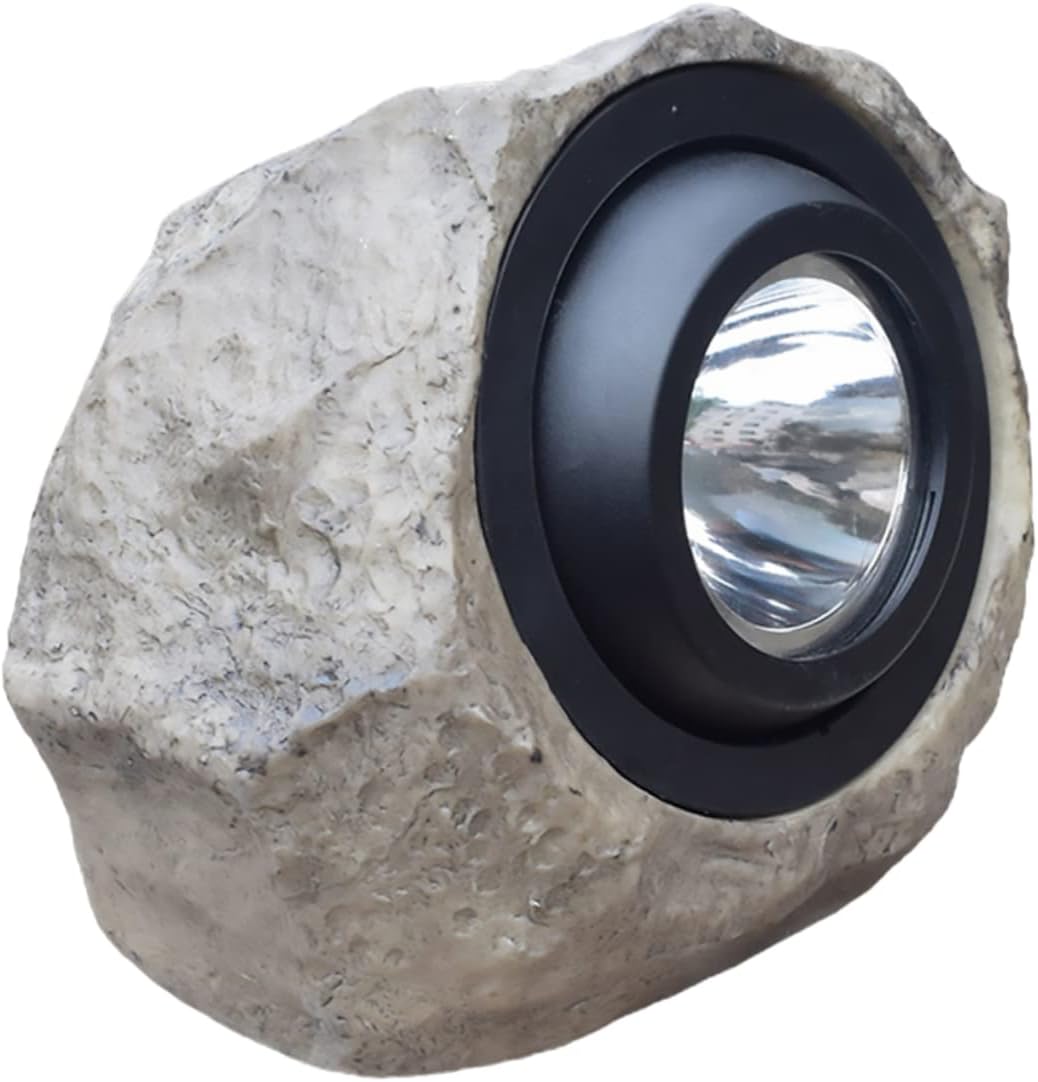 1pc Solar Simulated Stone Lamp Adjustable White Warm Light for Outdoor Garden Lawn Patio Decor Solar Powered Decorative Courtyard Light