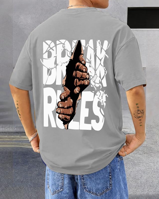 Image of AUSK Baggy Hip-Hop T-Shirt for Men - Graphic Printed T Shirts || Oversized Men Tshirt || T-Shirts