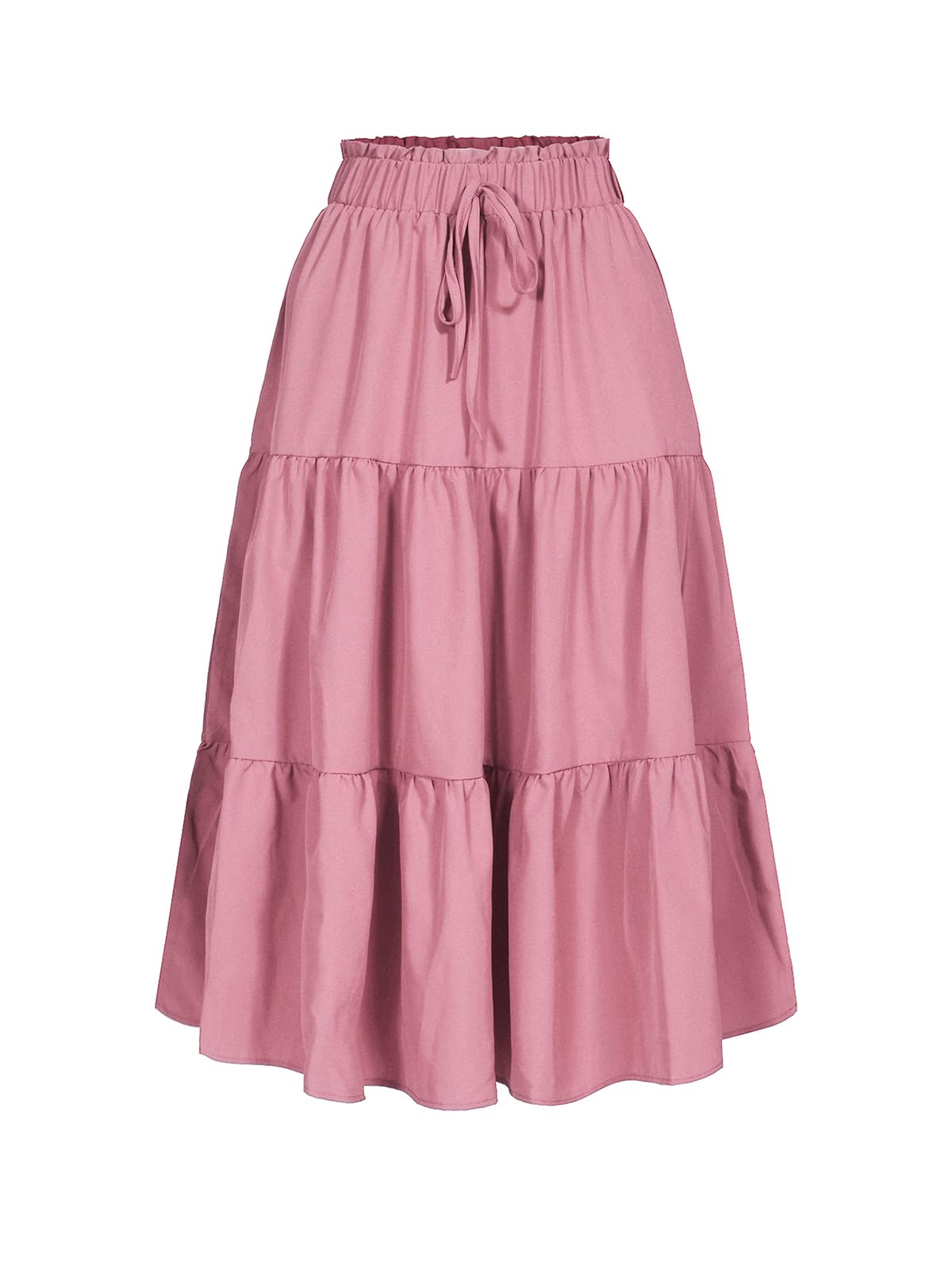 Jupe midi à taille haute élastique parfaite pour vos sorties d'été décontractées