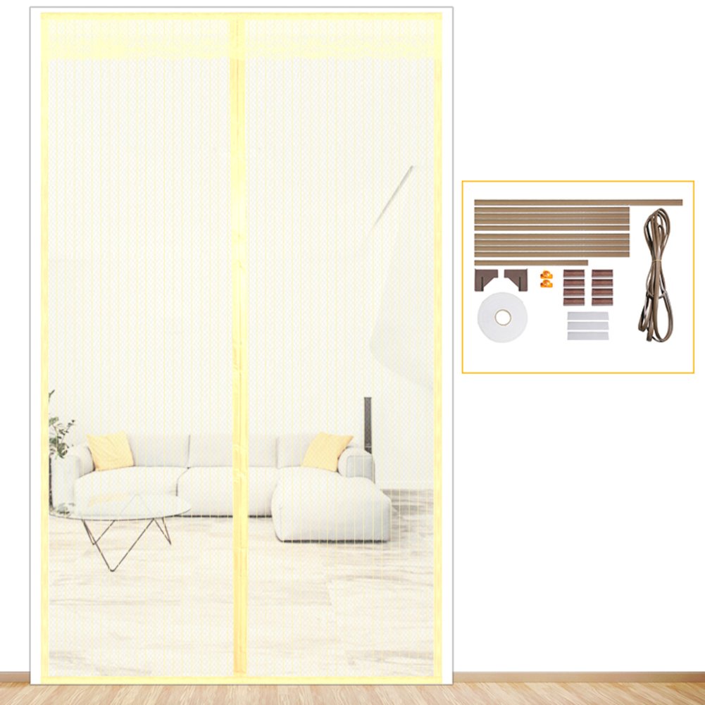Moustiquaire magnétique 110x230cm à fermeture automatique et maille serrée crème