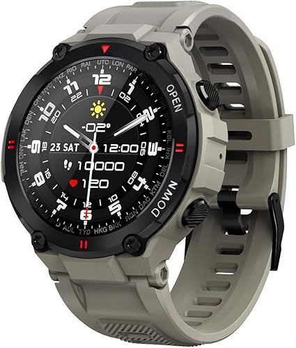 Reloj inteligente de seguimiento de fitness, visión redonda completa, monitoreo de frecuencia cardíaca y presión arterial, reloj de conversación