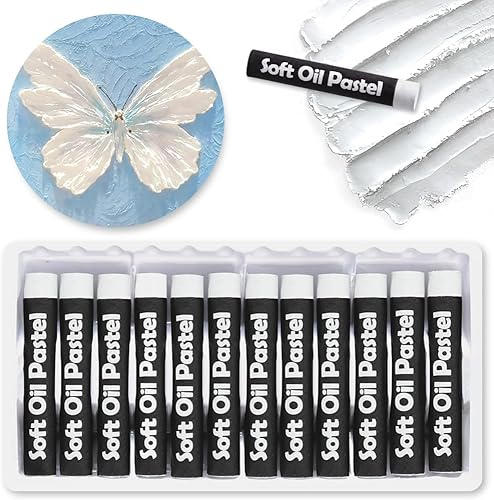 Miniatura 8 de Mifuner Juego de pasteles suaves al óleo (12 palos, 2 colores), colores pasteles al óleo pesados vibrantes y cremosos, suministros de arte pasteles