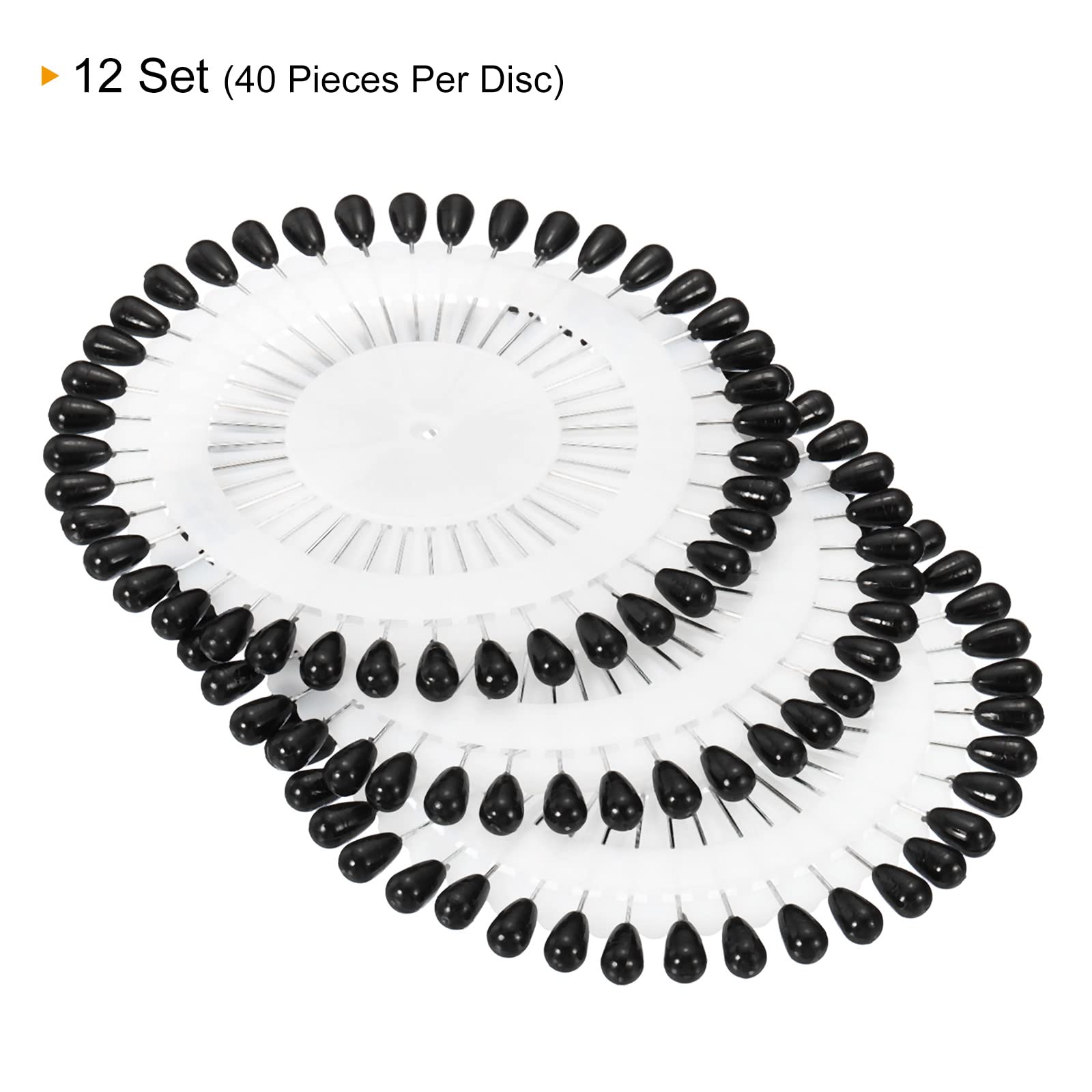 PATIKIL Sewing Pins, 12 Set Decorative Corsage Straight Pin for Sewing Crafts Supplies Black - Image 3