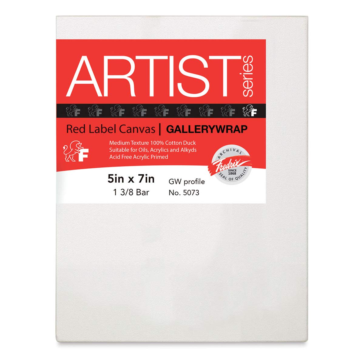 Fredrix5073 Gallery Wrap Stretched Canvas, 5 by 7-Inch by Fredrix