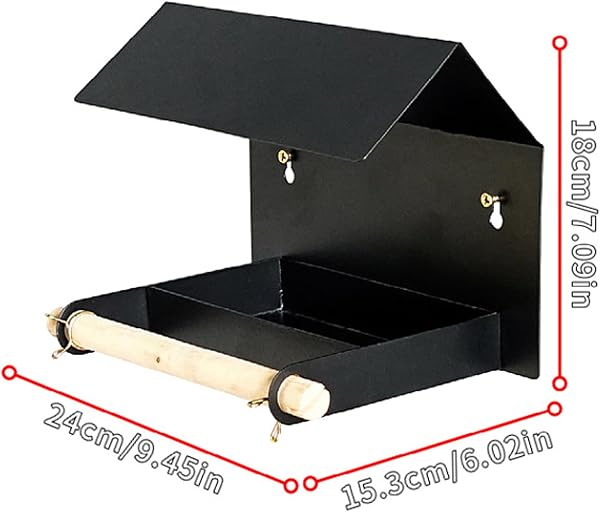 Comederos para Exteriores - de alimentación Impermeable con Visera | Grande para colibríes - para jardín, terraza, Patio, árbol, balcón, campanario gorrión - 5
