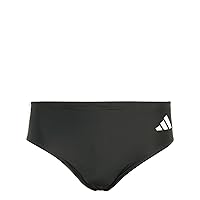 adidas Homme 3 Stripes Swim Trunks, Black/White