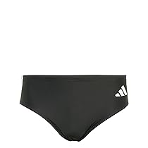 adidas Homme 3 Stripes Swim Trunks, Black, White, M